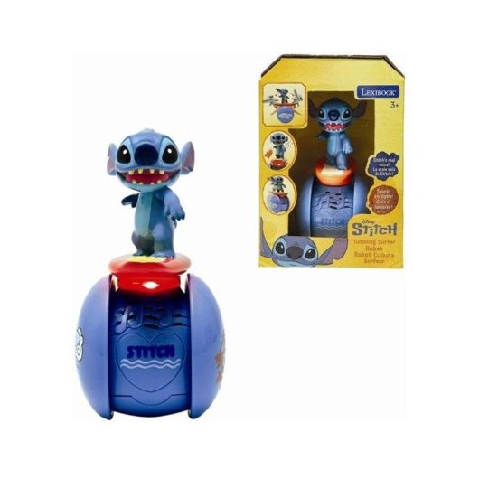 Robot Interactivo Lexibook Disney Stitch Surfista Autoequilibrio Luz y Sonido