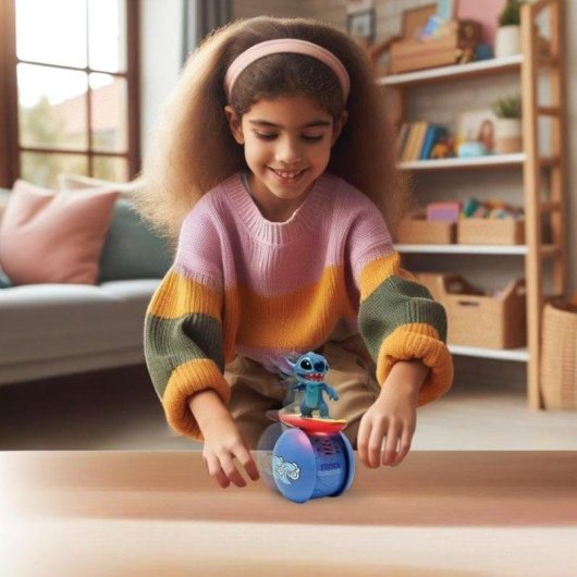 Robot Interactivo Lexibook Disney Stitch Surfista Autoequilibrio Luz y Sonido