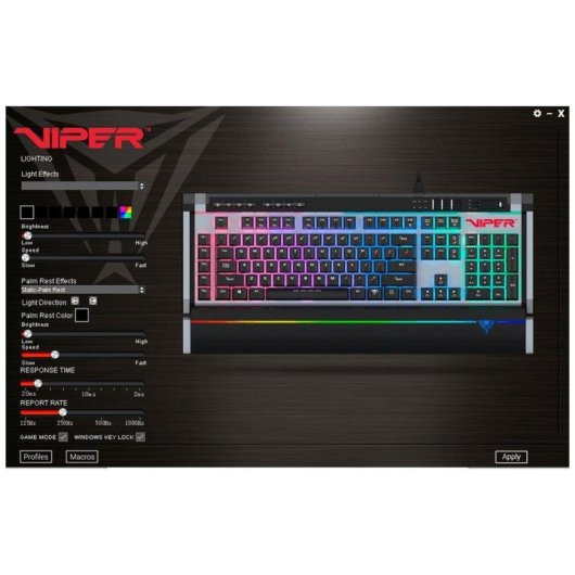 Teclado Patriot Viper V770 Gaming Mecánico 100% RGB Kailh Red Negro