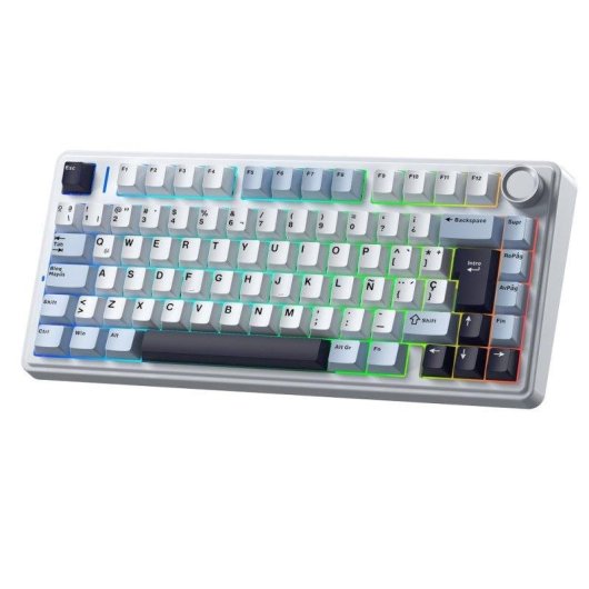 Tastatur Aula F75 Magnetisch Kompakt 75% Kabellos RGB Hot-Swap Español