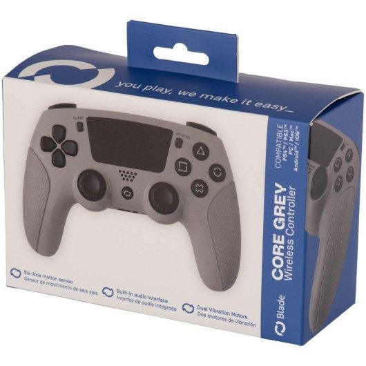 Mando Inalámbrico Blade Core Grey Bluetooth 5.0 Compatible PC PS4 PS3 Android iOS