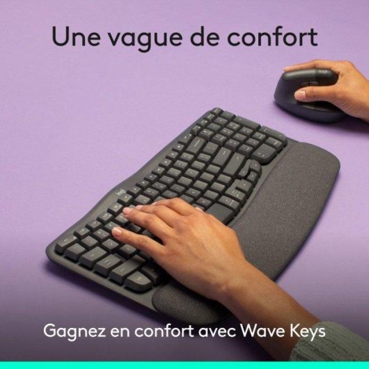 Teclado Logitech Wave Keys for Mac de Membrana Bluetooth Francés