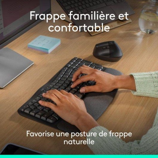 Teclado Logitech Wave Keys for Mac de Membrana Bluetooth Francés