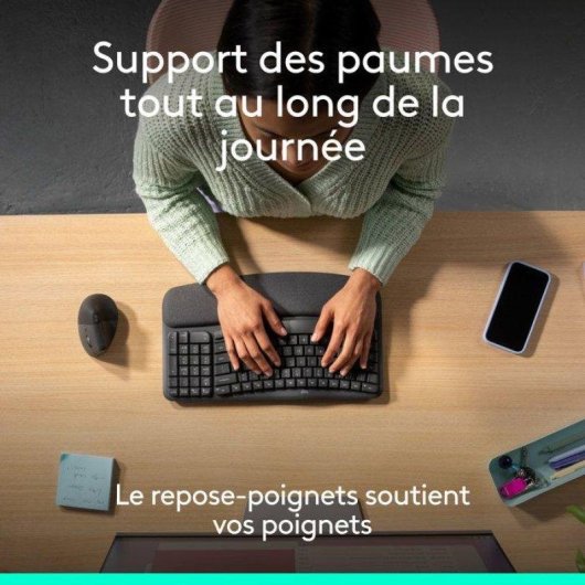 Teclado Logitech Wave Keys for Mac de Membrana Bluetooth Francés