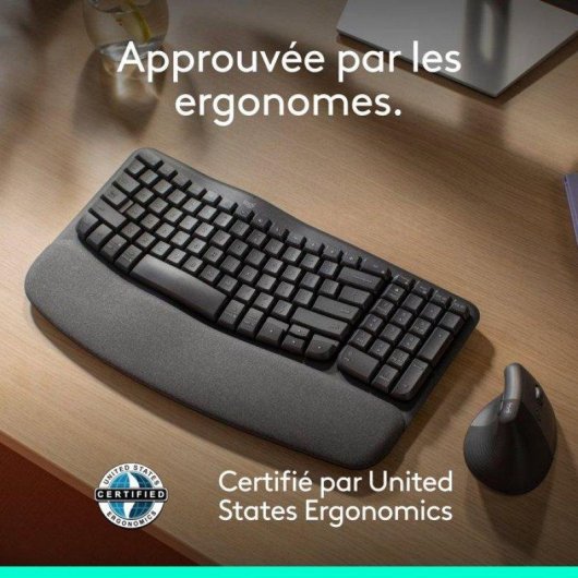 Teclado Logitech Wave Keys for Mac de Membrana Bluetooth Francés