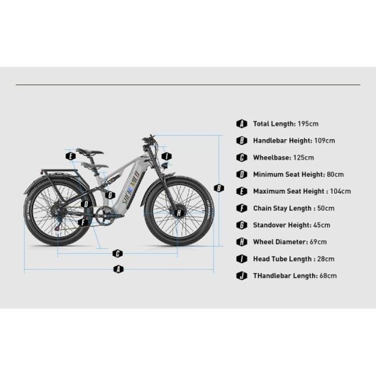 Bicicleta Eléctrica Todoterreno Shengmilo S600 PRO 2x1000W 48V 25Ah 26"