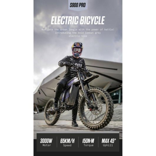 Vélo électrique Shengmilo S900 Pro 3000 W 60 V 35 Ah pneus 20 pouces tout-terrain
