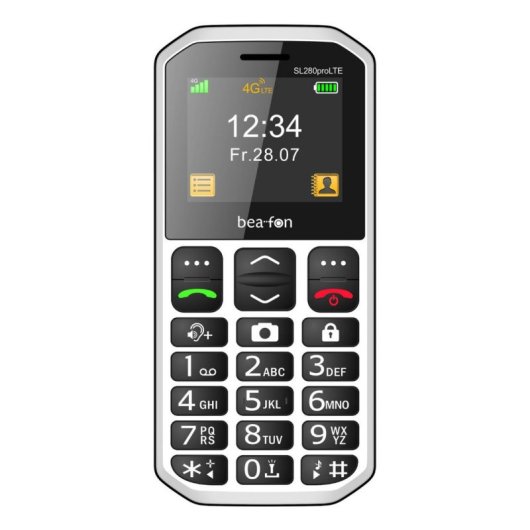 Bea-Fon SL280pro 4G 2" Telemóvel Sénior Preto Prateado Branco