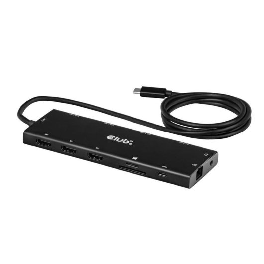 Base USB-C Club 3D CSV-2556 12-em-1 Triple HDMI DP2.1 100W