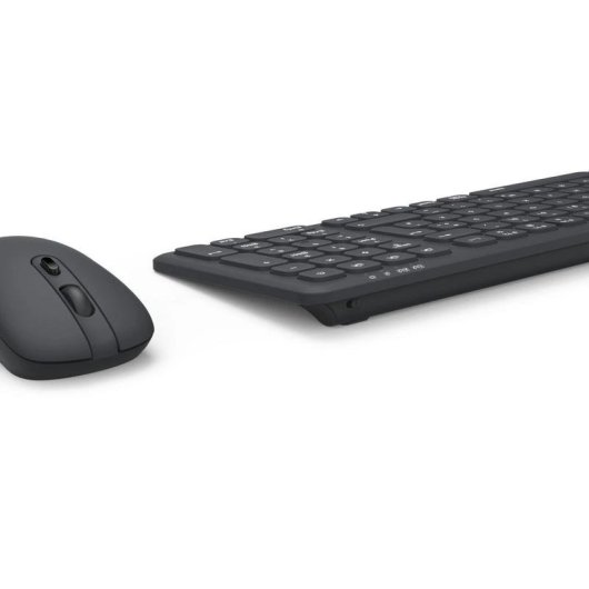 Tastatur Hama WKM-300 Slim Kabellos Schwarz Deutsch mit Maus