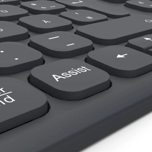 Tastatur Hama WKM-300 Slim Kabellos Schwarz Deutsch mit Maus