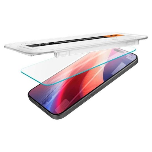 Spigen Glas.tR EZ Fit Pro Displayschutz fuer iPhone 18 Pro/17 Pro/16 Pro 2er Pack