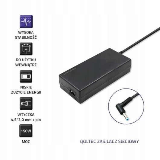 Fuente de alimentación Qoltec para HP y Compaq 150 W con protecciones