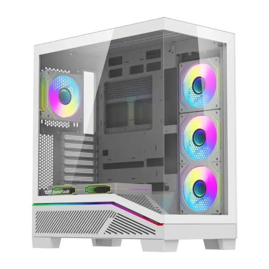 Boitier PC DarkFlash K430 Blanc ATX avec 6 ventilateurs