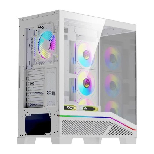 Boitier PC DarkFlash K430 Blanc ATX avec 6 ventilateurs