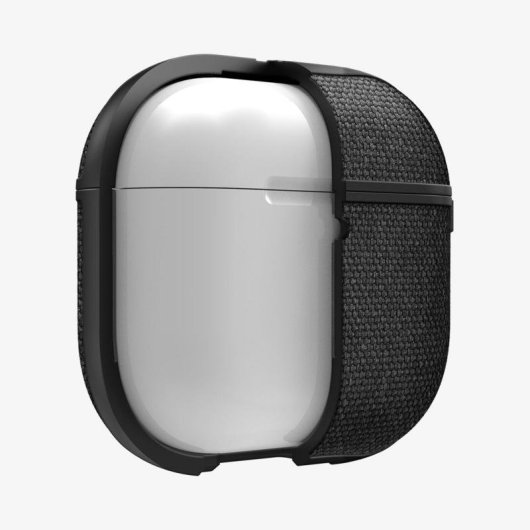 Funda Spigen Urban Fit AirPods 4 Policarbonato Microfibra Negro Carabiner