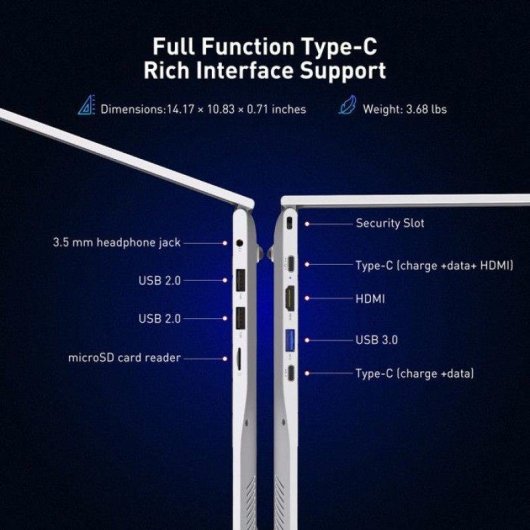 Ordinateur portable Auusda 15.6" AMD Ryzen 3 3250C 8Go 256Go SSD Windows 11 Pro