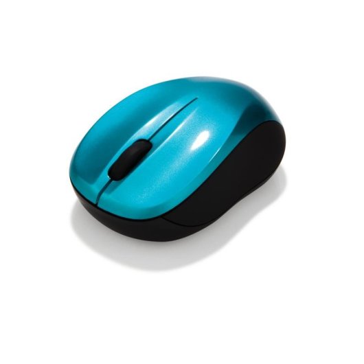 Souris Verbatim Go Nano sans fil 1600 DPI cyan ambidextre