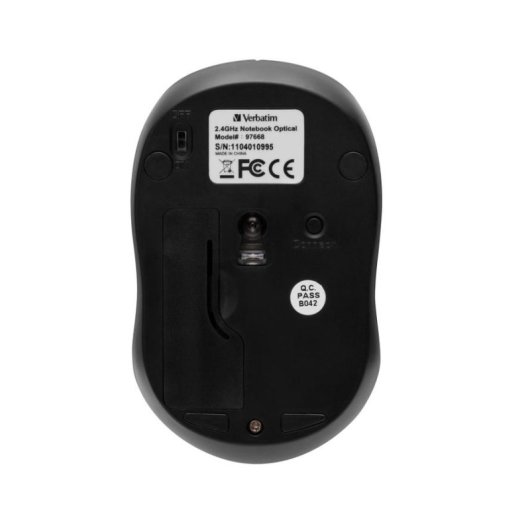 Souris Verbatim Go Nano sans fil 1600 DPI cyan ambidextre