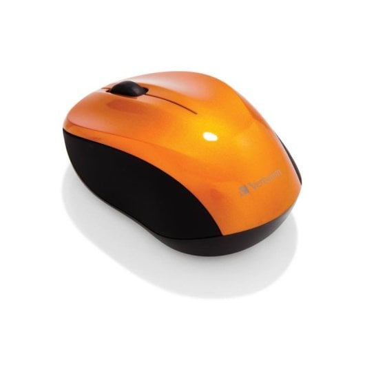 Souris Verbatim Go Nano sans fil RF 2,4 GHz 1600 DPI orange ambidextre