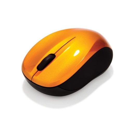 Souris Verbatim Go Nano sans fil RF 2,4 GHz 1600 DPI orange ambidextre