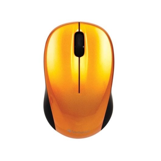 Souris Verbatim Go Nano sans fil RF 2,4 GHz 1600 DPI orange ambidextre