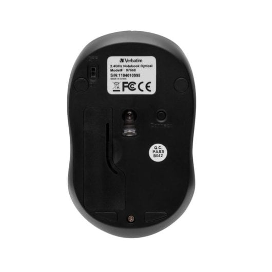 Souris Verbatim Go Nano sans fil RF 2,4 GHz 1600 DPI orange ambidextre