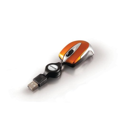 Souris Verbatim Go Mini USB 1000 DPI Orange avec câble rétractable