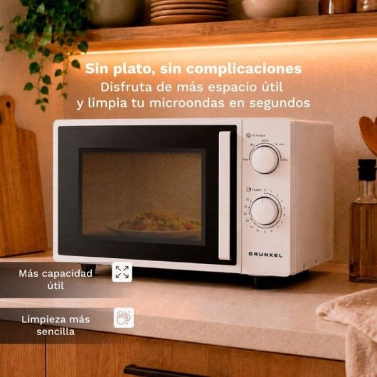 Microondas Grunkel MW-20FLAT 20L 700W Base Plate Sans Plateau Tournant