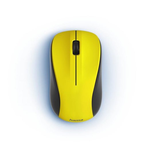 Ratón Hama MW-300 V2 sans fil 1200 DPI noir jaune silencieux