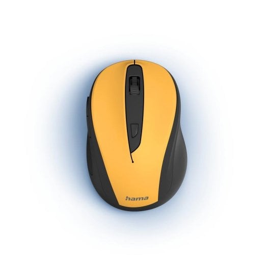 Ratón Hama MW-400 V2 inalámbrico 1600 DPI negro y amarillo, 6 botones