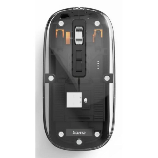Maus Hama WM-600 RF + Bluetooth 1600 DPI Transparent Leise Ambidextrous