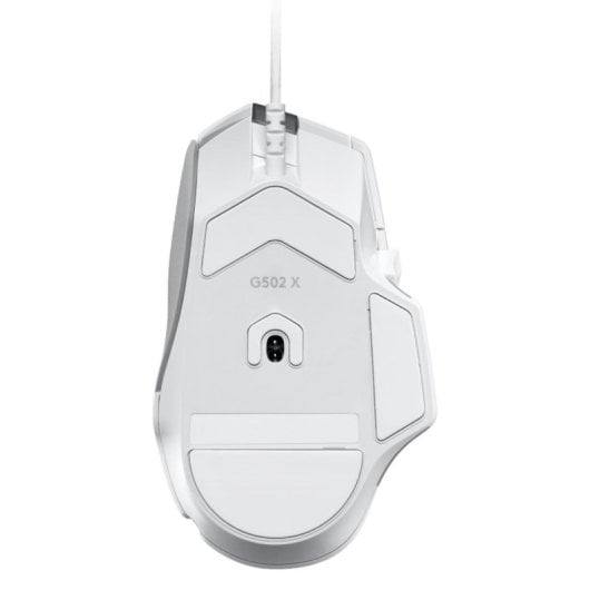 Rato Logitech G G502 X com fio 25600 DPI branco com tapete G240