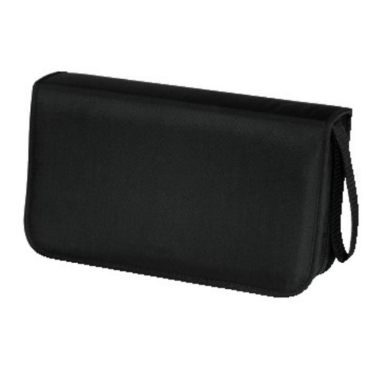 Funda para disco Hama CD Wallet Nylon 80 Preto Capacidade 80 CDs