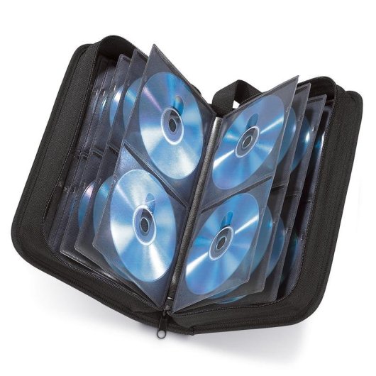 Funda para disco Hama CD Wallet Nylon 80 Preto Capacidade 80 CDs