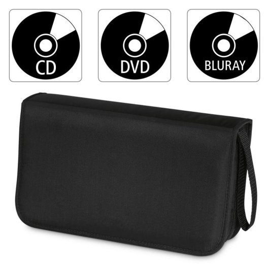 Funda para disco Hama CD Wallet Nylon 80 Preto Capacidade 80 CDs