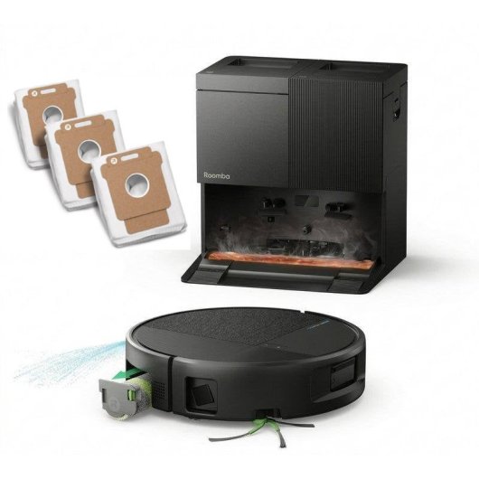 Aspirateur Robot et Laveur iRobot Roomba Plus 615 Combo avec Vidage Automatique Navigation LiDAR 30.000 Pa IA Caméra