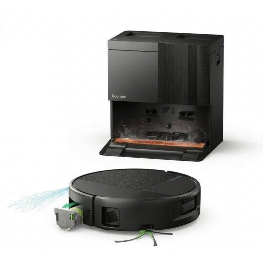 Aspirateur Robot et Laveur iRobot Roomba Plus 615 Combo avec Vidage Automatique Navigation LiDAR 30.000 Pa IA Caméra