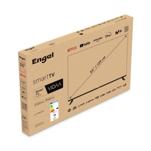 TV Engel LED LE5588SM 55" 4K UltraHD Smart TV VIDAA Dolby Audio