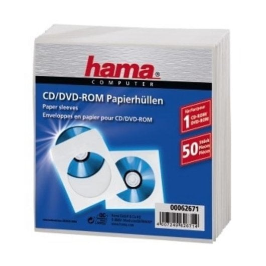 Bolsa de papel para CD Hama 50 unidades branca