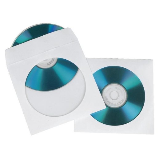 Funda de Papel para CD Hama Branca 100 unidades
