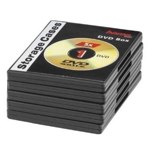 Boîtier DVD Hama Jewel noir, lot de 5