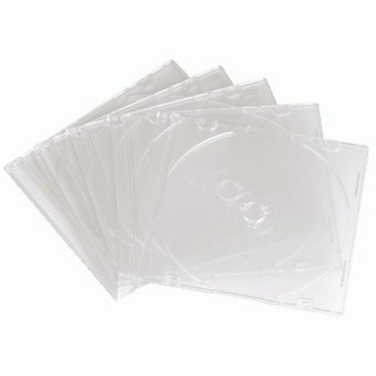 Caixa Hama CD Slim Transparente Pack 10 Compacta Resistente