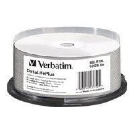 Discos Blu-ray BD-R Verbatim DataLifePlus 50 GB 6x 25 unidades Eje