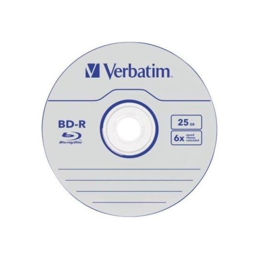 Disque Blu-ray Verbatim BD-R 25 Go 6x Spindle 50 pièces