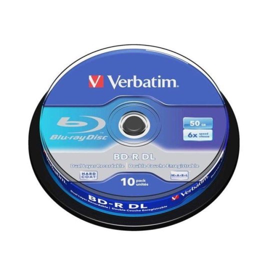 Disque Blu-ray Verbatim BD-R 25 Go 6x Spindle 50 pièces