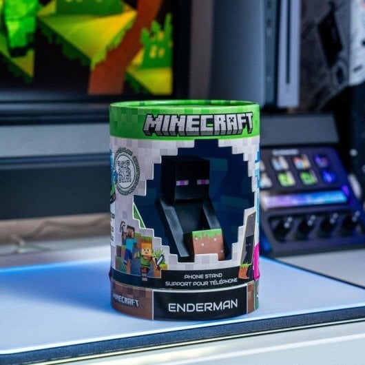 Soporte Cable Guys Minecraft Enderman 220 mm Negro Mando Auriculares Smartphone