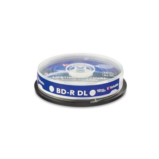 Disco Blu-ray Verbatim M-Disc BD-R DL 50 GB 6x Stampabile 10 Pezzi
