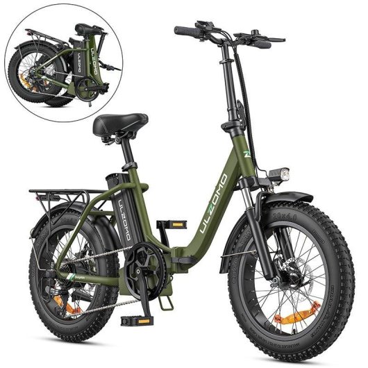 Vélo électrique pliant HillMilES Dolphin 20 pouces vert 36 V 13 Ah 250 W
