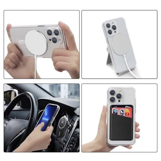 Funda para móvil Dam Electronics transparente MagSafe para iPhone 12/12 Pro